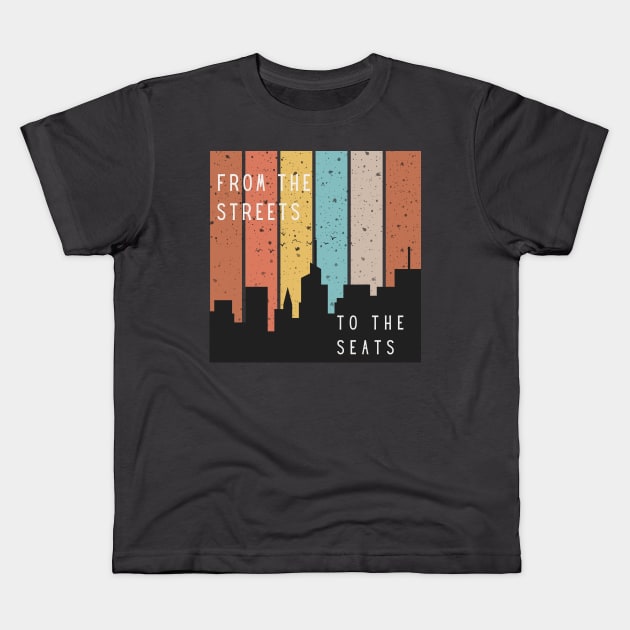 From the Streets to the Seats 12 step recovery gifts Kids T-Shirt by Gifts of Recovery